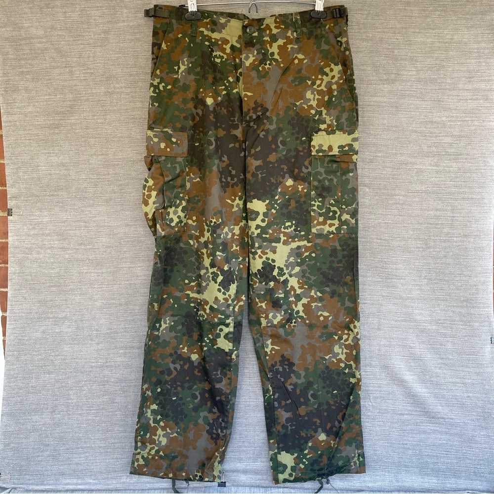 Brandit Men’s Flecktarn Camouflage Cargo Pants - Green/Brown